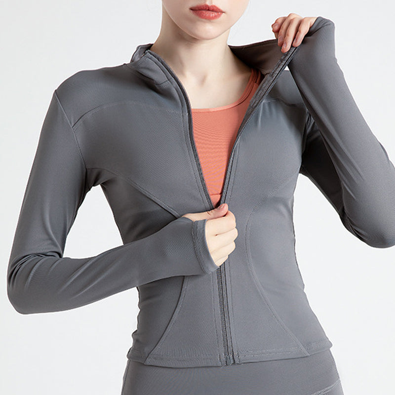 Schnell trocknende Yoga-Langarmjacke für Damen