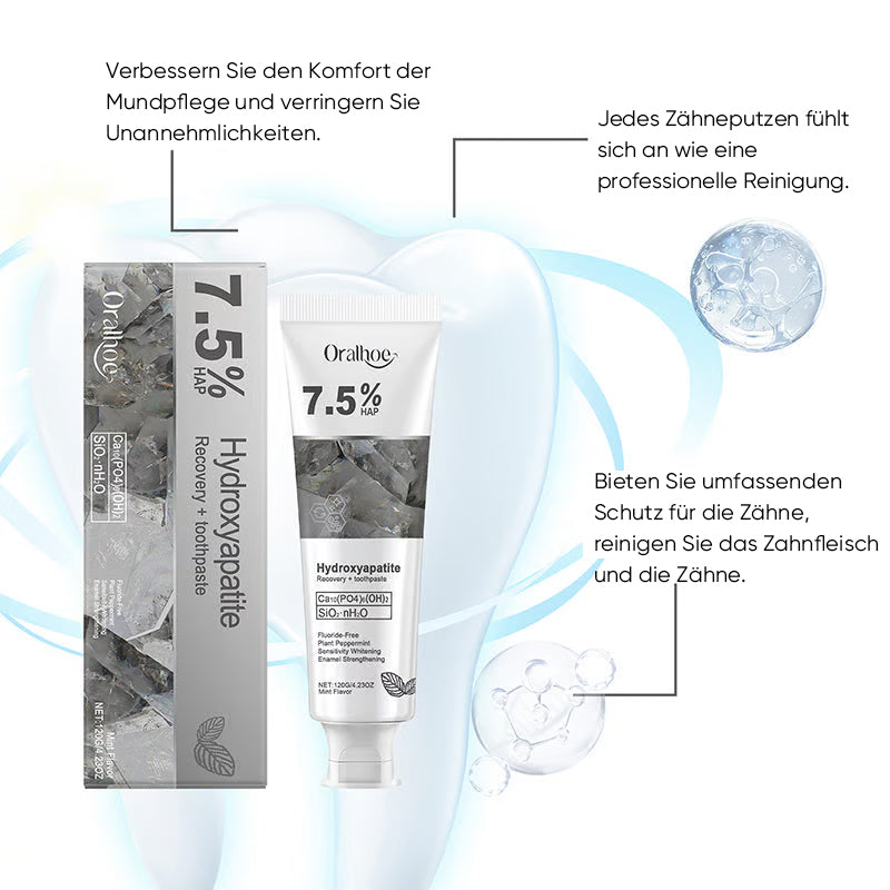 Hydroxylapatit-Zahnpasta zur Reparatur und Aufhellung der Zähne