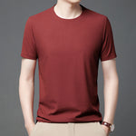 Atmungsaktives T-Shirt aus Eisseide mit Waffelmuster