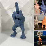 Mellemfingerfigur med ben