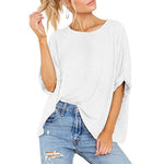 Rundhalsausschnitt Übergroßes Midi Tee in Boxy-Länge