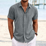 Einfarbiges lässiges Kurzarm Shirt für Herren