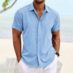 Einfarbiges lässiges Kurzarm Shirt für Herren