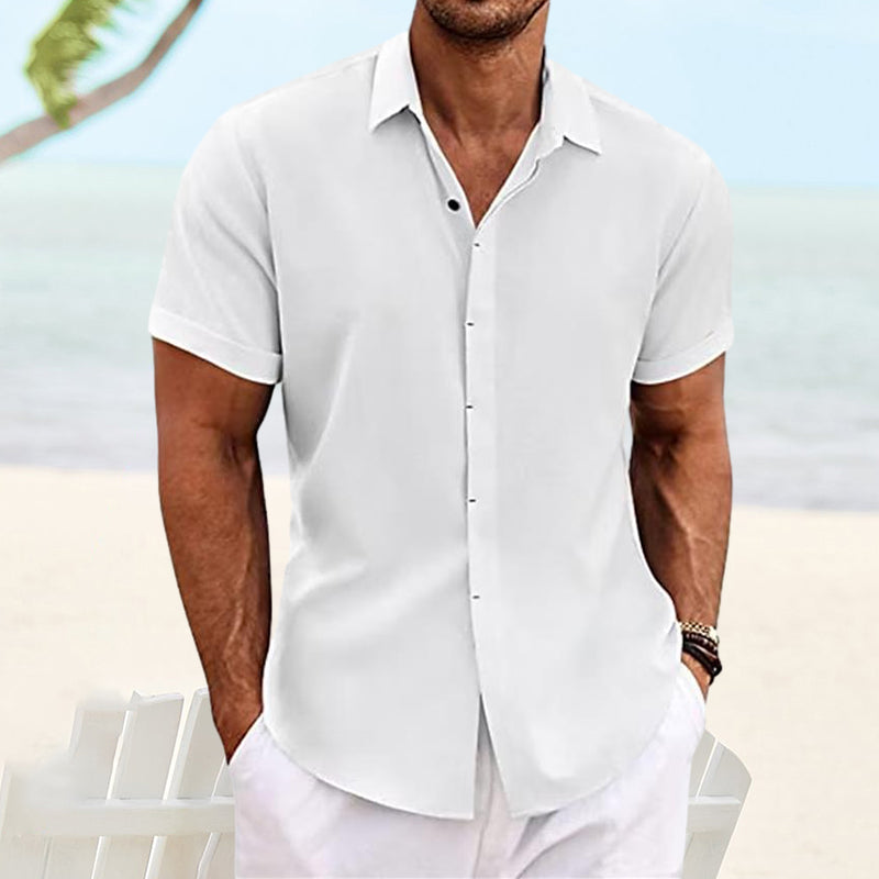 Einfarbiges lässiges Kurzarm Shirt für Herren