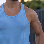 Gestreifte einfarbige Sportweste für Herren