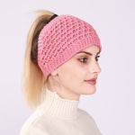 Ausgehöhlter Pferdeschwanz Frauen Beanie