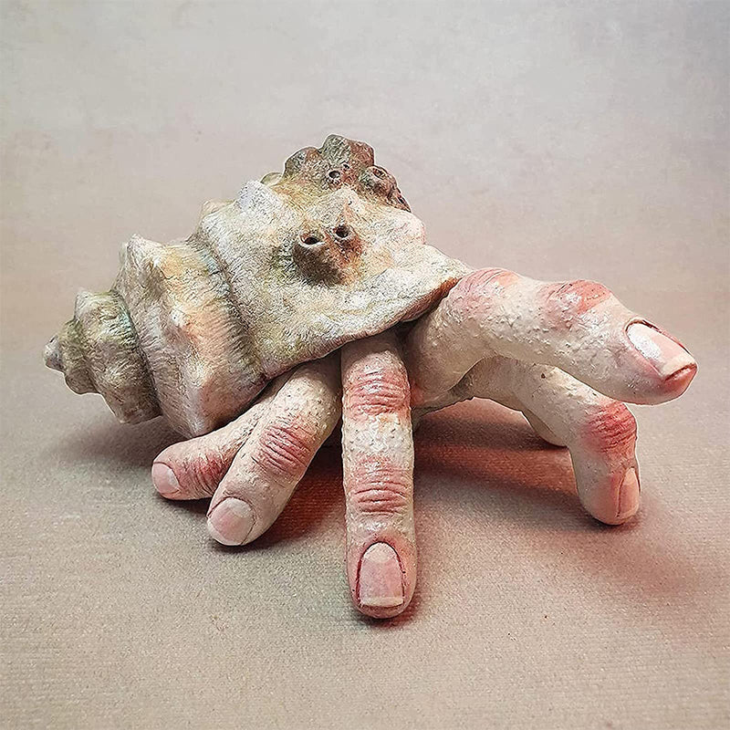Finger-Parasit Krabbe Skulptur aus Kunstharz
