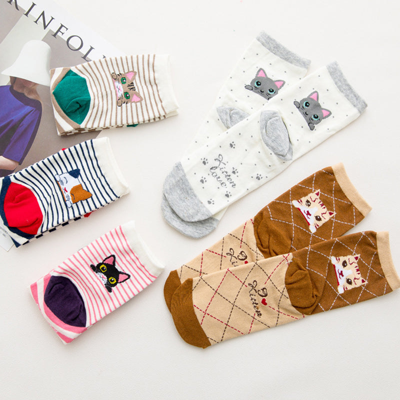 Socken mit Katzenohren-10 Paare