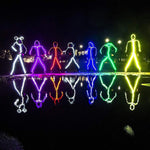 Strichmännchen LED-Lichtlinie