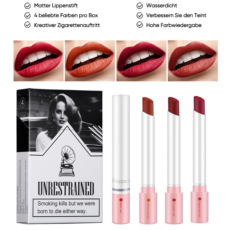 Mattes Zigaretten-Lippenstift-Set