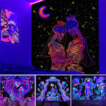 UV-reaktive Wandteppich Zauberlichter