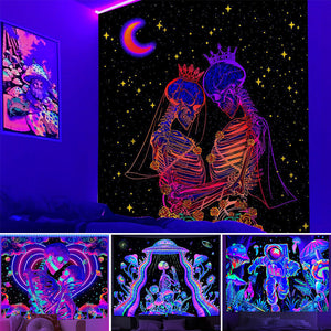 UV-reaktive Wandteppich Zauberlichter