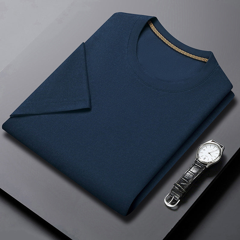 Atmungsaktives T-Shirt aus Eisseide mit Waffelmuster