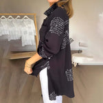 Modisches Revershemd mit Buchstabendruck