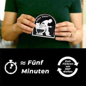 Sanduhr-Timer in Toilettenform