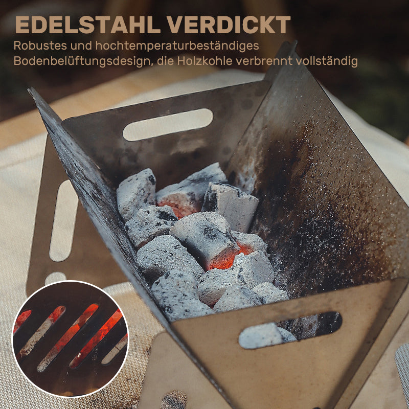 Zusammenklappbarer Grill aus Edelstahl