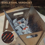 Zusammenklappbarer Grill aus Edelstahl