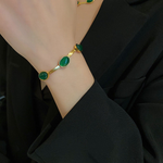 Smaragd-Halskette und Armband