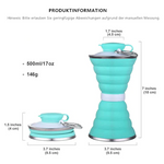 500 ml faltbarer Silikon-Wasserflaschenbecher