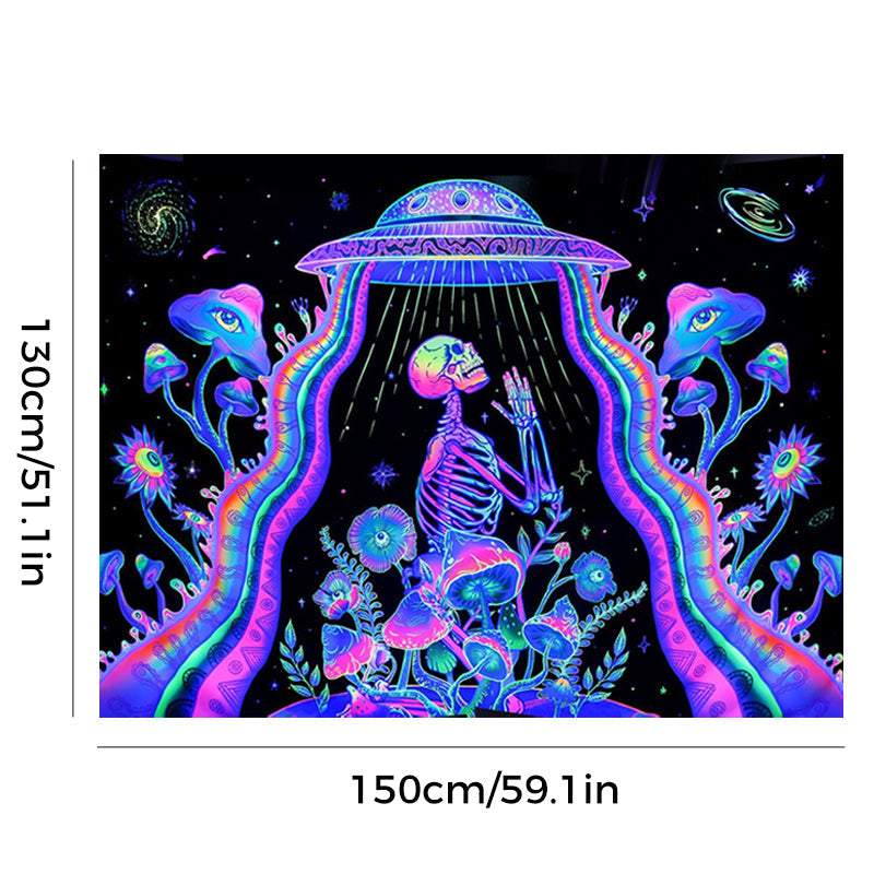 UV-reaktive Wandteppich Zauberlichter