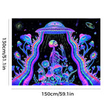 UV-reaktive Wandteppich Zauberlichter