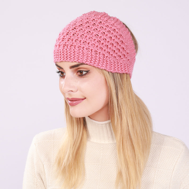 Ausgehöhlter Pferdeschwanz Frauen Beanie