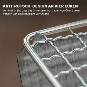 Zusammenklappbarer Grill aus Edelstahl