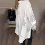 Modisches Revershemd mit Buchstabendruck