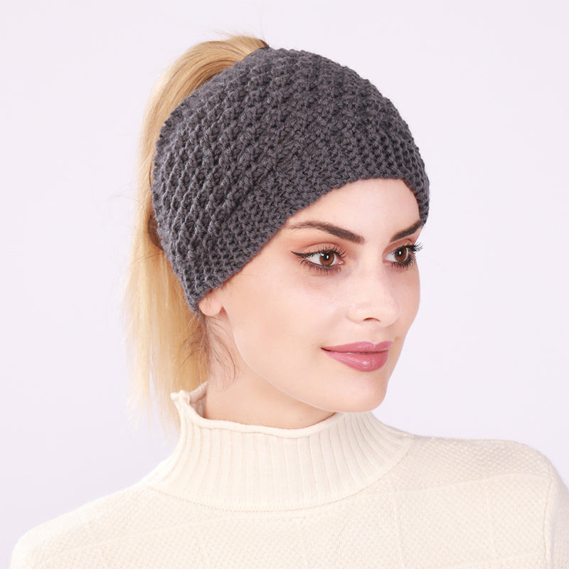 Ausgehöhlter Pferdeschwanz Frauen Beanie