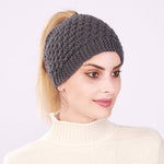 Ausgehöhlter Pferdeschwanz Frauen Beanie
