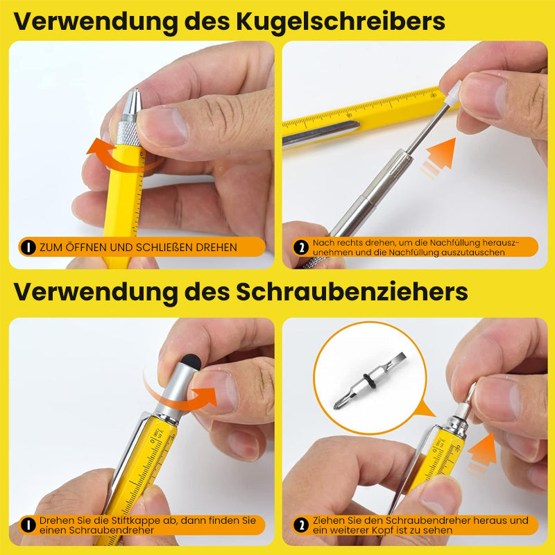 6 IN 1 Multifunktions-Kugelschreiber