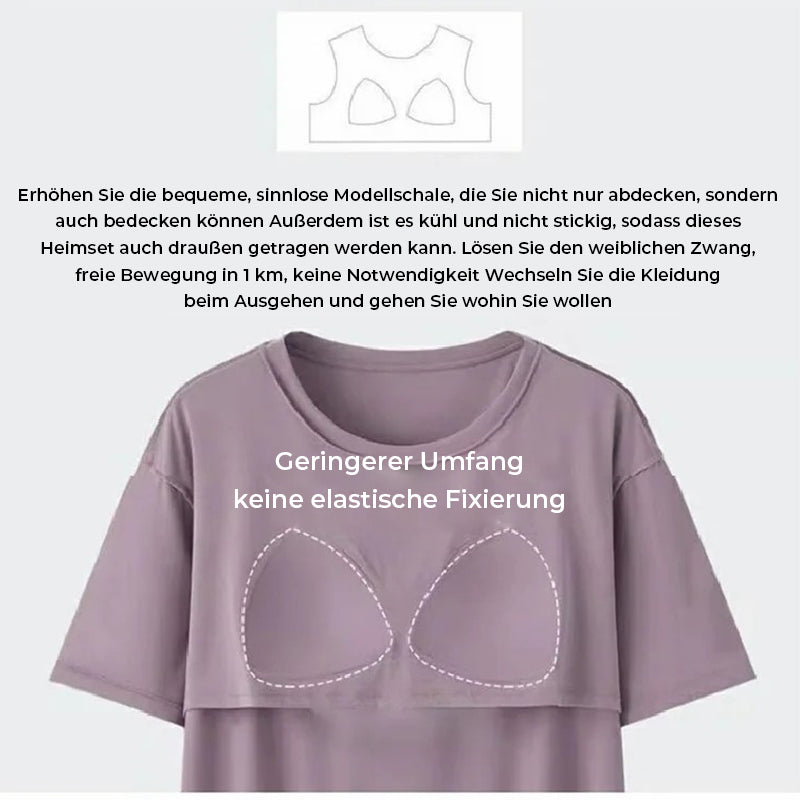 Damen Modal Kurzarm Schlafanzug Set