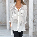 Modisches Revershemd mit Buchstabendruck