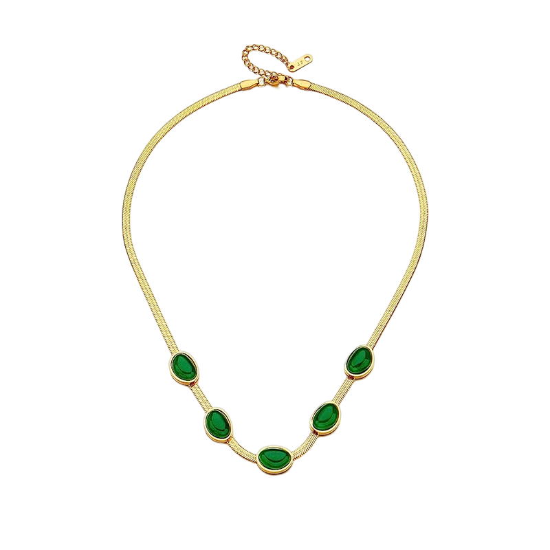 Smaragd-Halskette und Armband