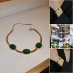 Smaragd-Halskette und Armband