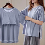 Damen Modal Kurzarm Schlafanzug Set