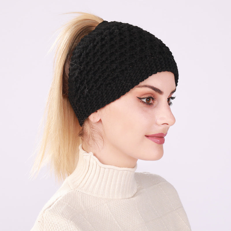Ausgehöhlter Pferdeschwanz Frauen Beanie