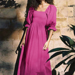 Kleid mit Rüschen und Laternenärmeln