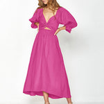 Kleid mit Rüschen und Laternenärmeln