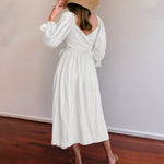Kleid mit Rüschen und Laternenärmeln