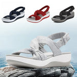 Damen schlichte Fischmaul-Plateausandalen