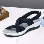 Damen schlichte Fischmaul-Plateausandalen