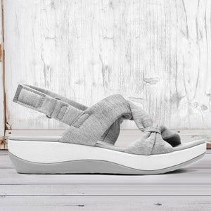 Damen schlichte Fischmaul-Plateausandalen