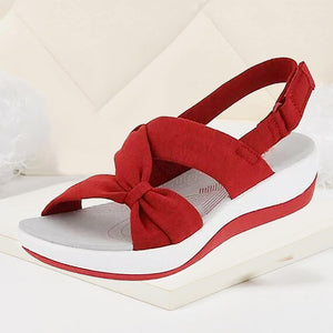 Damen schlichte Fischmaul-Plateausandalen