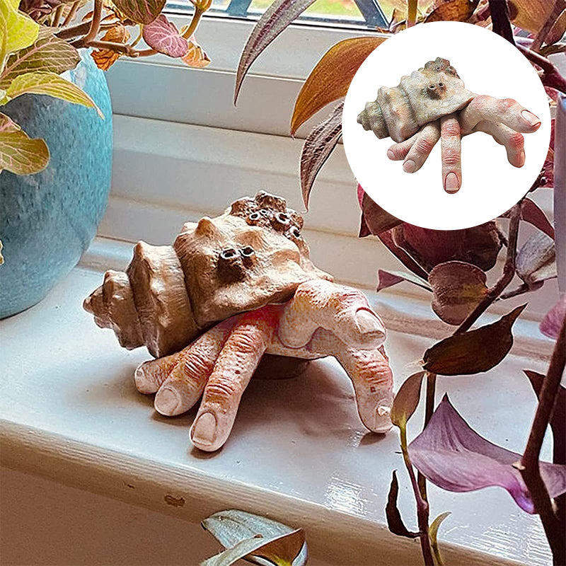 Finger-Parasit Krabbe Skulptur aus Kunstharz