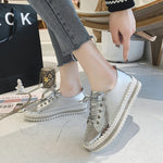 ✨💎SNEAKERS AUS DIAMOND SILVER LEDER💎✨
