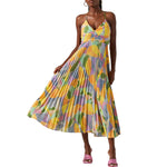 Lässiges Kleid mit Plissee-Print