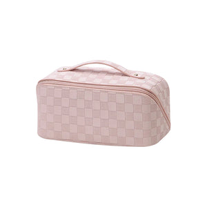 Kosmetiktasche im Retro-Karo