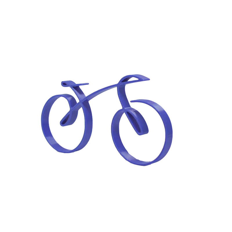 Minimalistische Fahrradskulptur im Drahtrahmenstil