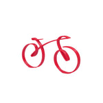 Minimalistische Fahrradskulptur im Drahtrahmenstil